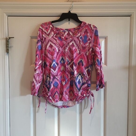 Pink Side Tie Shirt - Picture 1 of 4